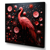 Ping Pong Plumage Fiasco - Flamingo Canvas Wall Art