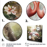 Tropical Love Flamingos - Flamingo Canvas Wall Art