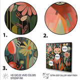 Pink and green fox in matisse style - Fox Wall Art Prints