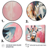 Brown and pink Giraffe Portrait - Giraffe Wall Art Prints