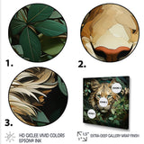Lion in the green foliage portrait - Lion Wall Art Prints