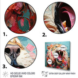 Brown and pink Lion roar - Pink Lion Wall Art