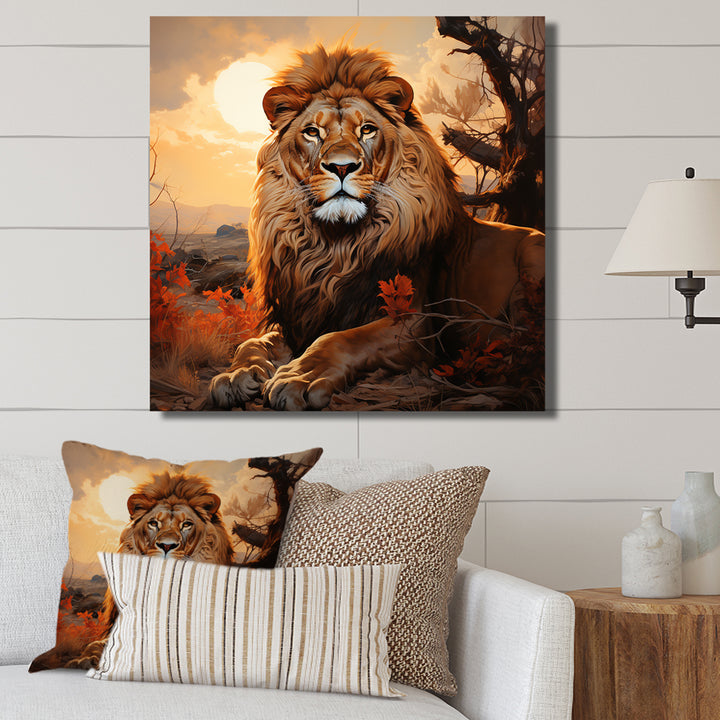 Sun Kissed Lion Majesty - Lion Wall Decor