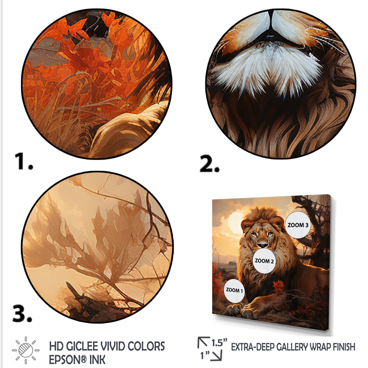 Sun Kissed Lion Majesty - Lion Wall Decor