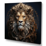 Crowned Lion in Majesty portrait I - Animals Canvas Wall Art