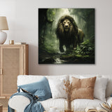 Brown and green Jungle lion Monarch - Lion Wall Art Prints