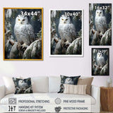 Snowy Owl winter watch I - Animals Canvas Wall Art