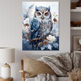 Winters owl gaze serenity - Owl Bedroom Wall Art