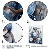 Winters owl gaze serenity - Owl Bedroom Wall Art