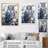 Winters owl gaze serenity - Owl Bedroom Wall Art