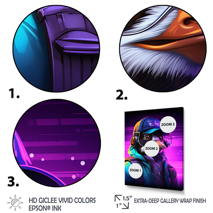 DJ Penguin Wild nightlife - Penguin Bedroom Wall Art