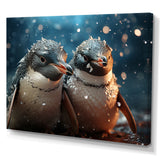 Penguin Festive Gathering - Penguin Canvas Wall Art