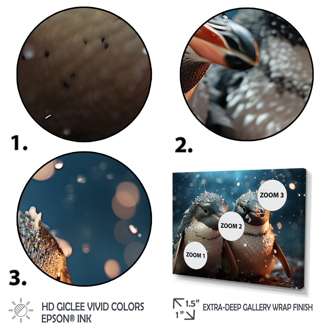 Penguin Festive Gathering - Penguin Canvas Wall Art