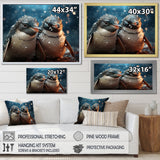 Penguin Festive Gathering - Penguin Canvas Wall Art