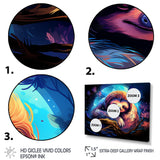 Blue and purple Sloth Serenity sleep - Sloth Living Room Wall Art