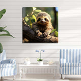 Baby Sloth photo - Animals Canvas Wall Art