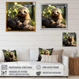 Baby Sloth photo - Animals Canvas Wall Art