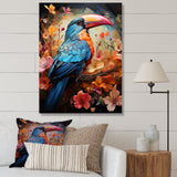 Blue and orange Toucan Treasures - Blue Toucan Wall Art