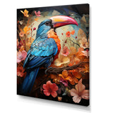 Blue and orange Toucan Treasures - Blue Toucan Wall Art