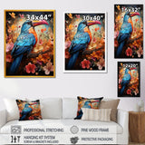 Blue and orange Toucan Treasures - Blue Toucan Wall Art