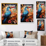 Blue and orange Toucan Treasures - Blue Toucan Wall Art