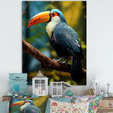 Blue and white Tropical Toucan jungle - Blue Toucan Wall Art