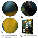 Blue and white Tropical Toucan jungle - Blue Toucan Wall Art