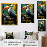 Blue and white Tropical Toucan jungle - Blue Toucan Wall Art