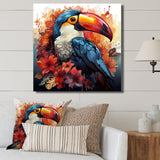 Blue and red Tropical Toucans - Toucan Canvas Wall Art