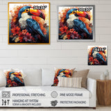 Blue and red Tropical Toucans - Toucan Canvas Wall Art