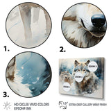 Snow Wolves in winter I - Animals Canvas Wall Art