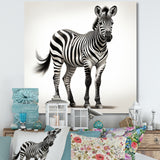 Minimalism Zebra elegance - Black Zebra Wall Art