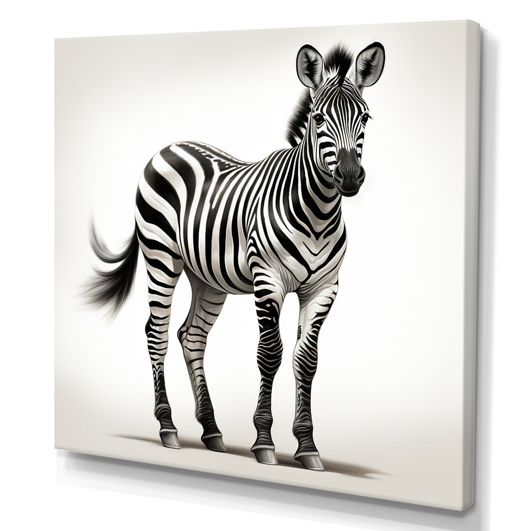 Minimalism Zebra elegance - Black Zebra Wall Art