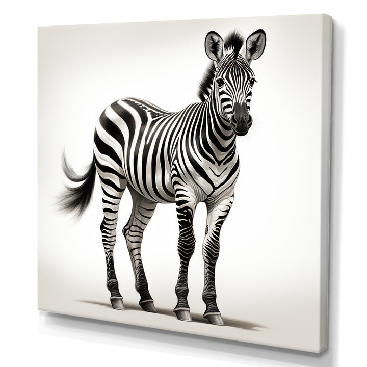 Minimalism Zebra elegance - Black Zebra Wall Art
