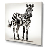 Minimalism Zebra elegance - Black Zebra Wall Art