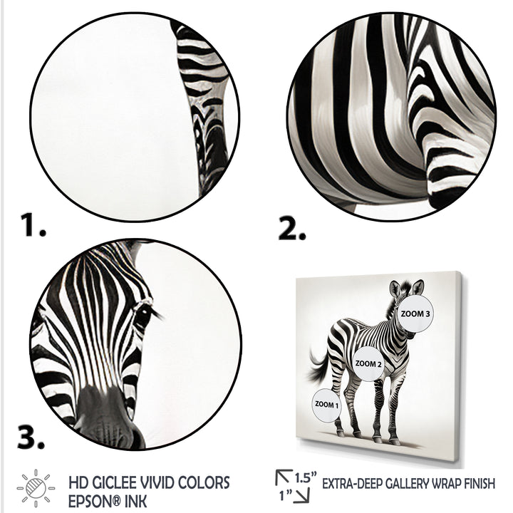 Minimalism Zebra elegance - Black Zebra Wall Art