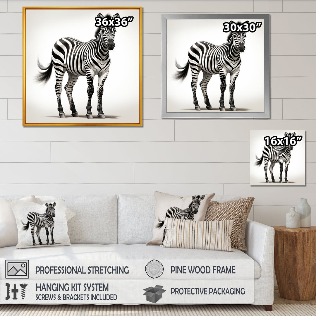 Minimalism Zebra elegance - Black Zebra Wall Art