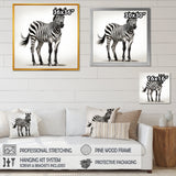 Minimalism Zebra elegance - Black Zebra Wall Art