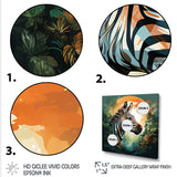 Elegant sunset Zebra portrait - Zebra Framed Canvas Art