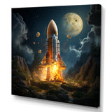 Rocketship's take off I - Rocketship Canvas Wall Art