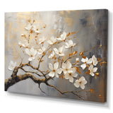 Gold and Grey floral tree serenity - Bird Wall Art Prints