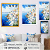 Coastal village of Santorini in Greece 1 - Landscapes Canvas Wall Art