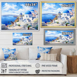 Santorini Greece coastal village serenity  II - Landscapes Canvas Wall Art