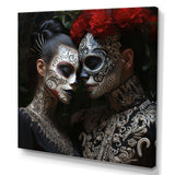 Mexican Day of the dead portrait I - Fashion Canvas Wall Art