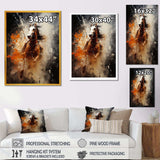 Sunset Wild West indian horse - People Canvas Wall Art