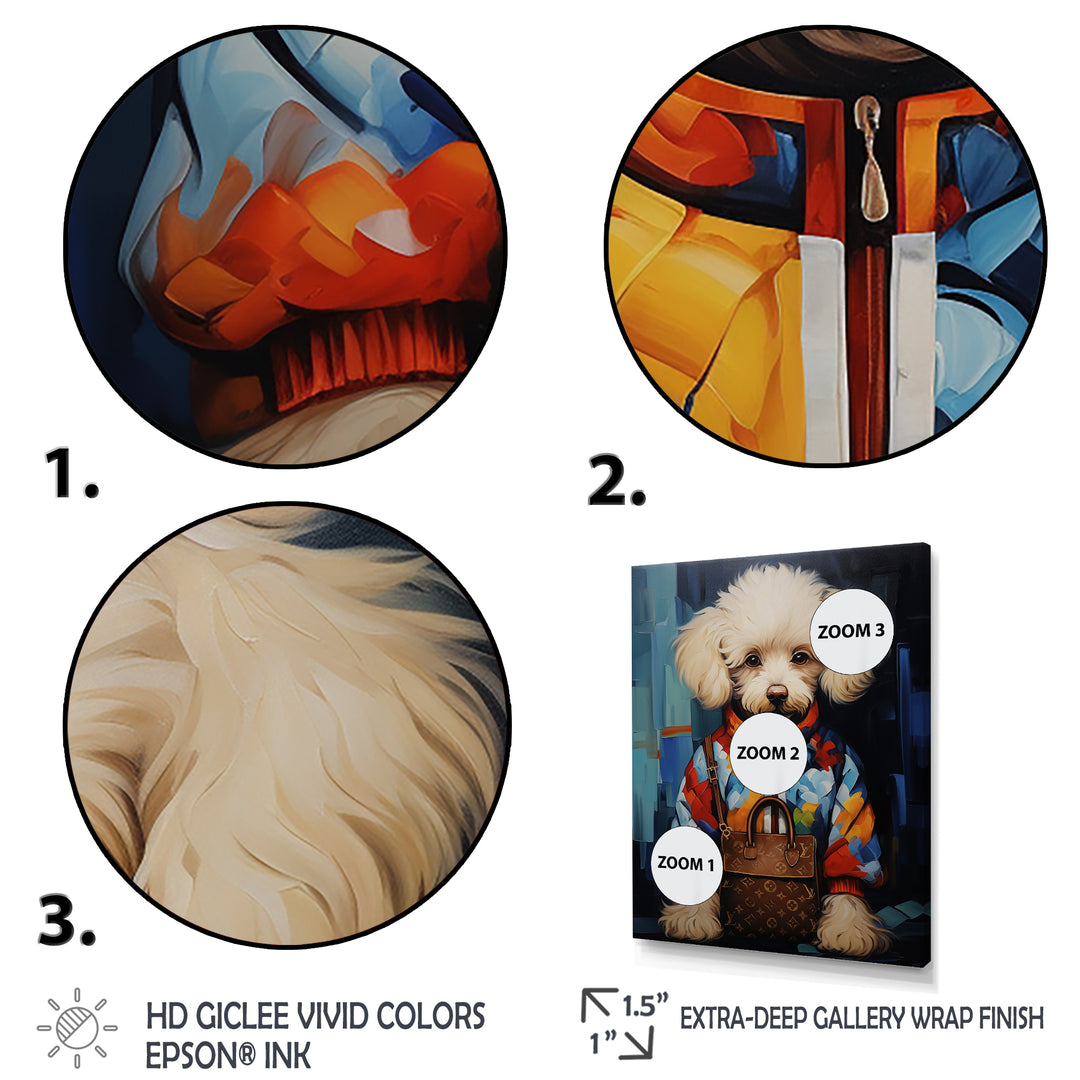 Glam Dog with fashion brand - Dog Home Decor Art