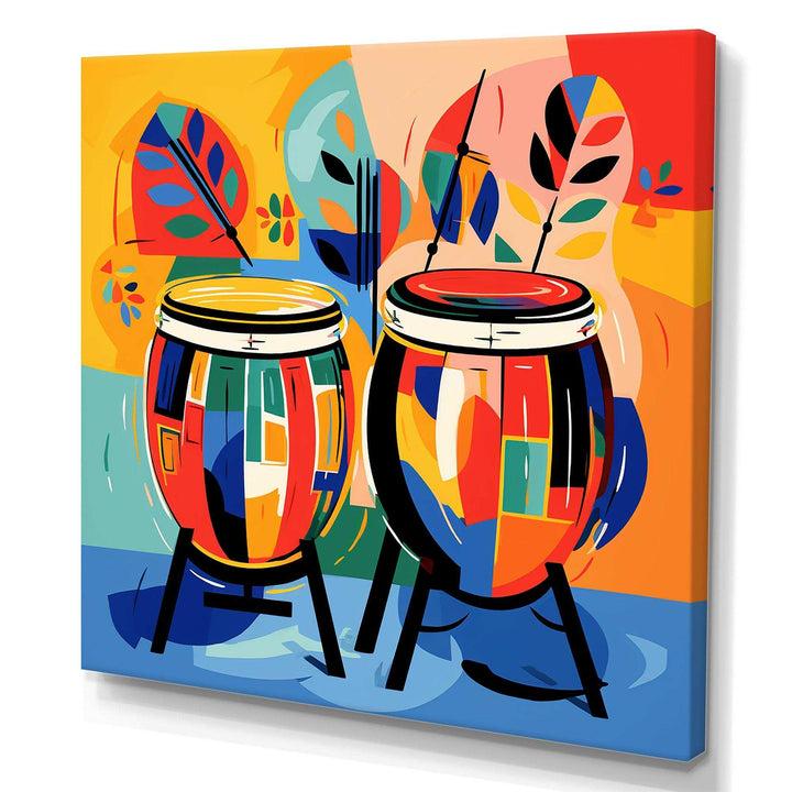 Mexican Drums music instruments IV - Food &amp; Beverage Canvas Wall Art