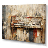 Rustic brown piano melodies I - Music Canvas Wall Art