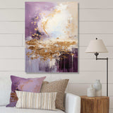 Purple and gold mountain landscape III - Landscapes Canvas Wall Art