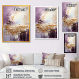 Purple and gold mountain landscape III - Landscapes Canvas Wall Art